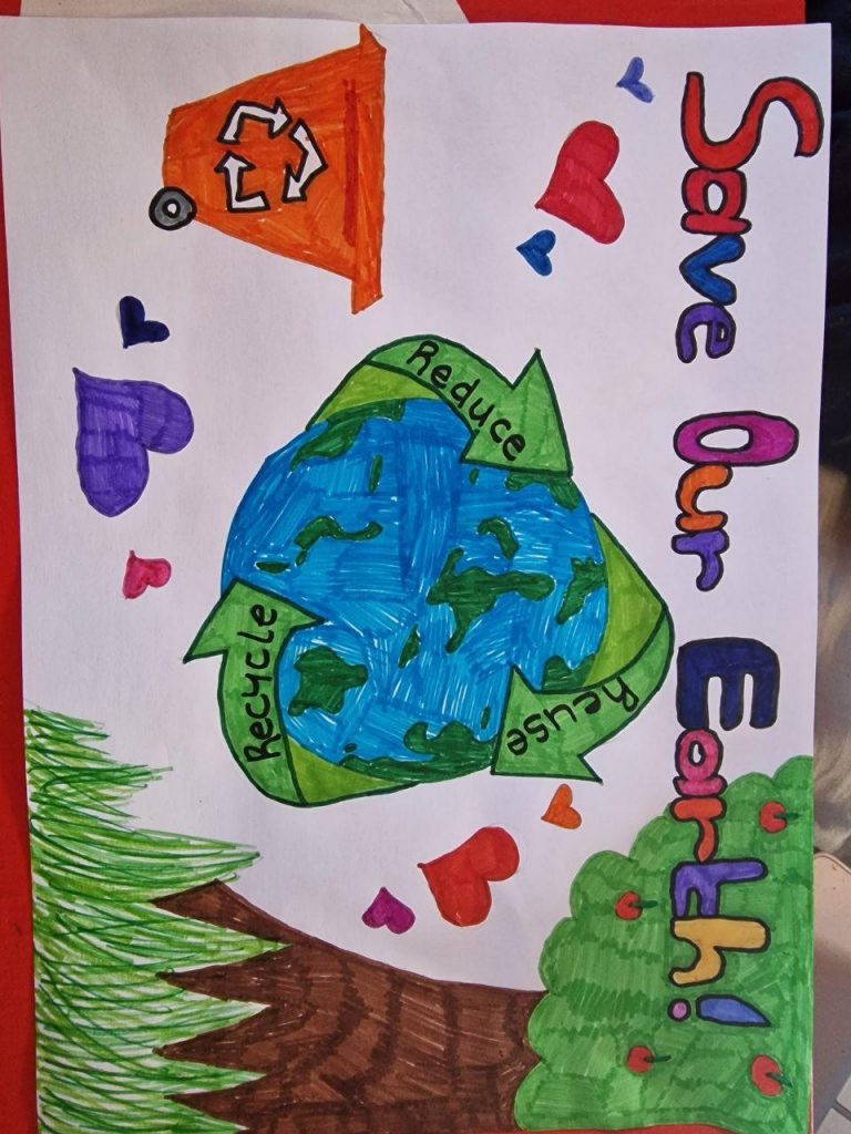 Buy Happy Earth Day Earth Hour Go Green Save Our Planet Handprint Art Kids  Baby Toddler Homeschool Preschool Printable DIY Craft Online in India - Etsy