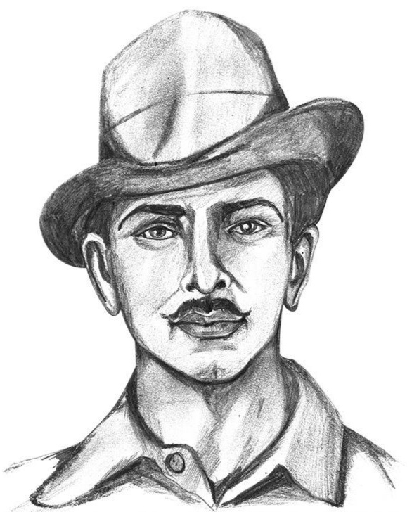 How to draw Bhagat Singh 🇮🇳 5 Y C से भगत सिंह का चित्र बनाएं| for  beginners - YouTube