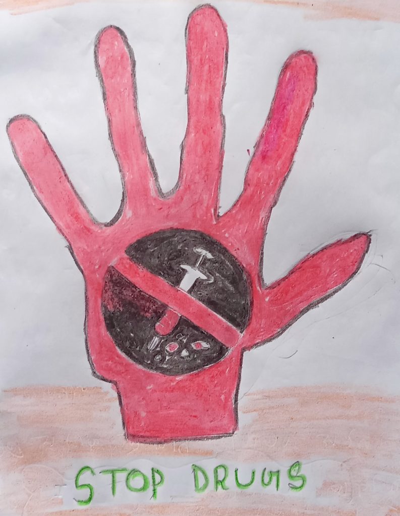 International Day Against Drug Abuse Drawing / Anti Drugs Day Poster / Say  No To Drugs Drawing - YouTube