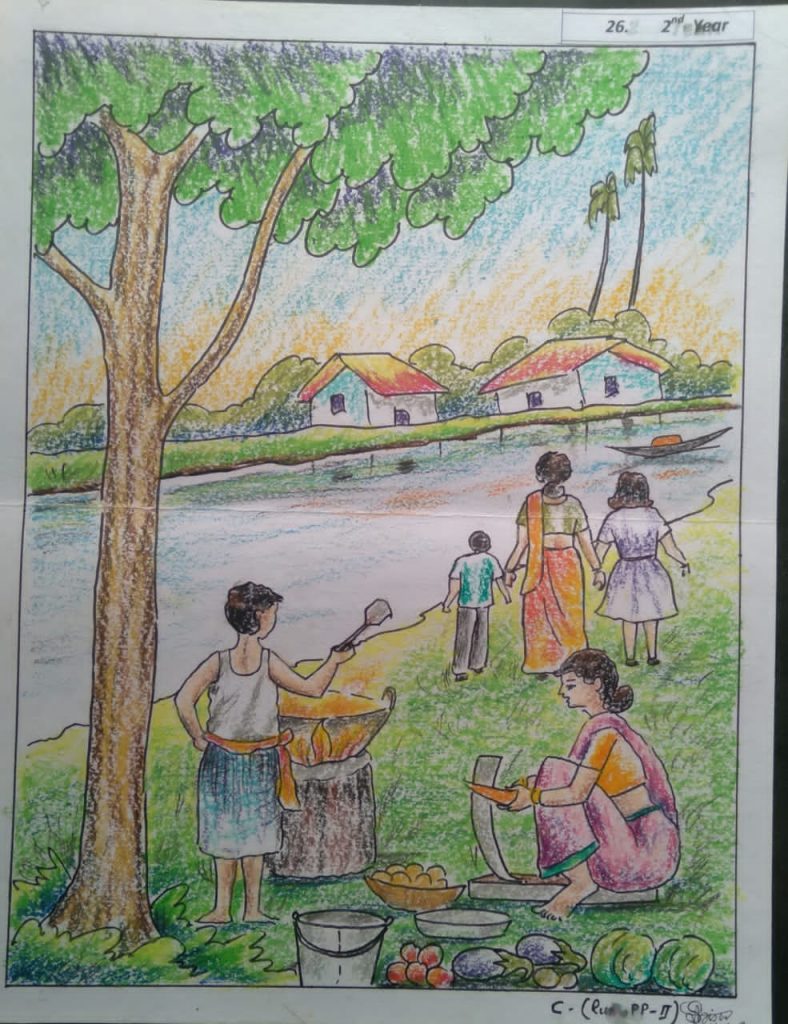 Drawing of picnic – India NCC