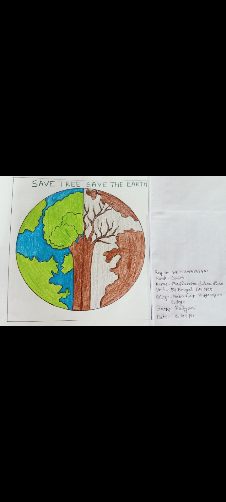 Save Tree Save The Earth, Environment,Tree Plantation – India NCC