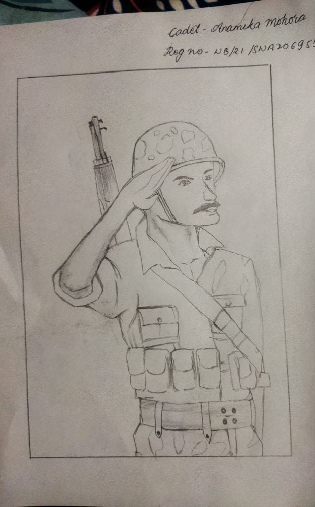 Pencil drawing – India NCC