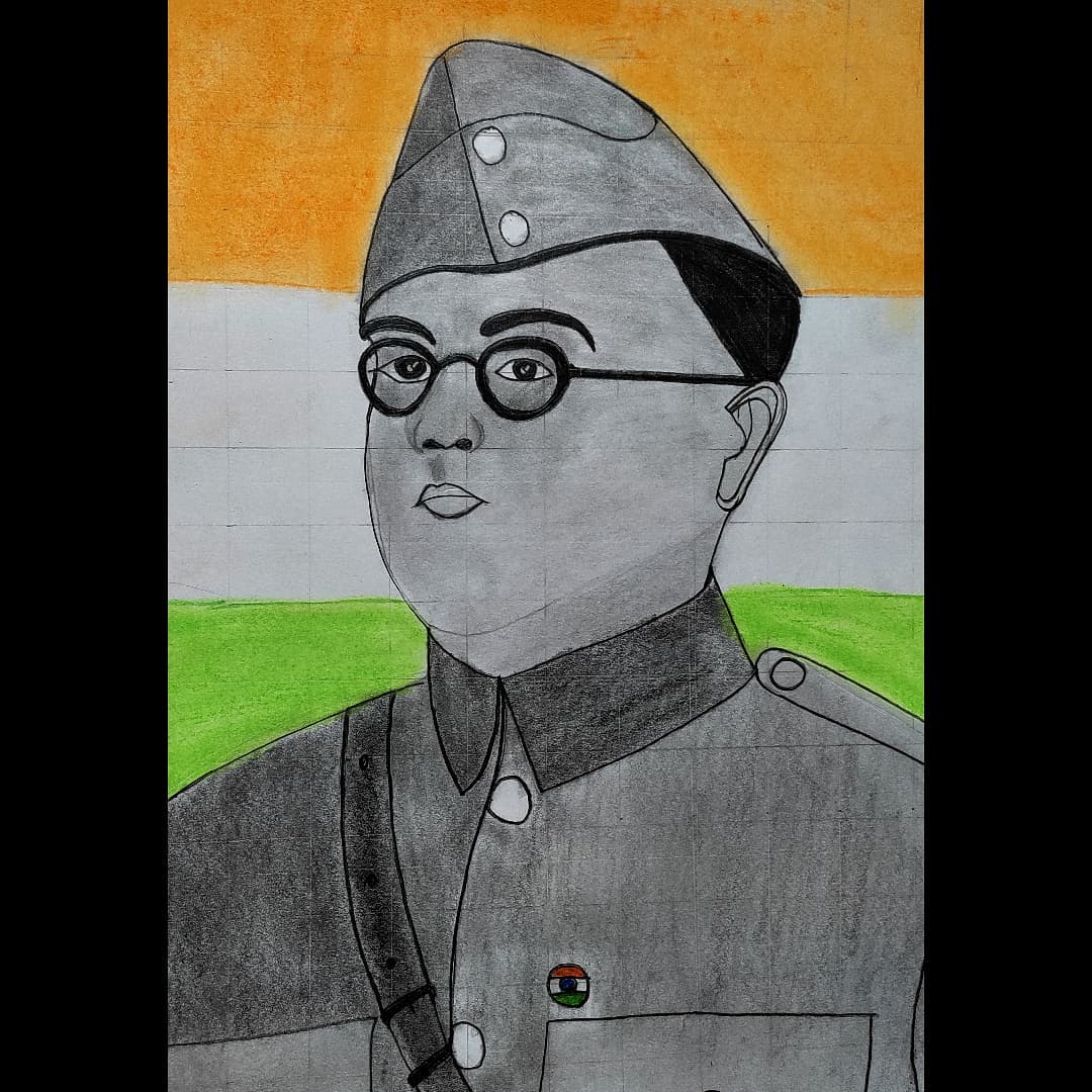 Draw A Sketch Subhash Chandra Bose Easy And Simple Way Draw, 58% OFF