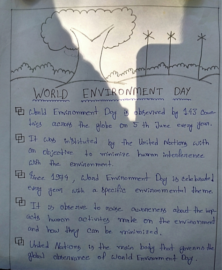 assignment on world environment day