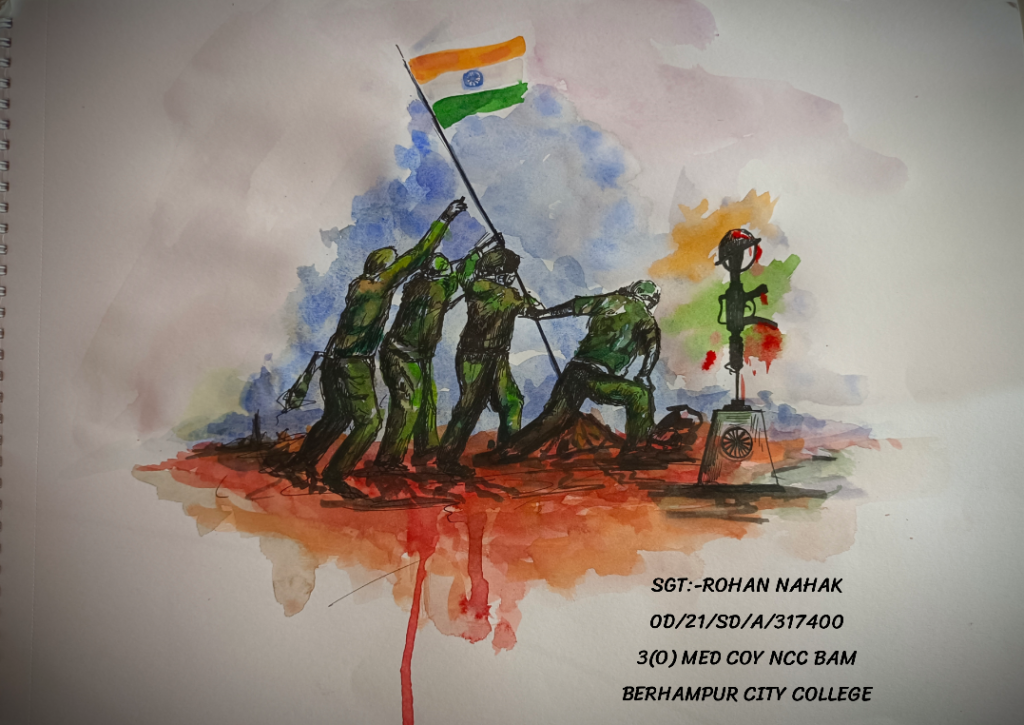 Vijay diwas day drawing/ poster on Kargil Vijay diwas/ tribute to Indian  soldiers /easy drawing | Easy drawings, Poster on, Drawings