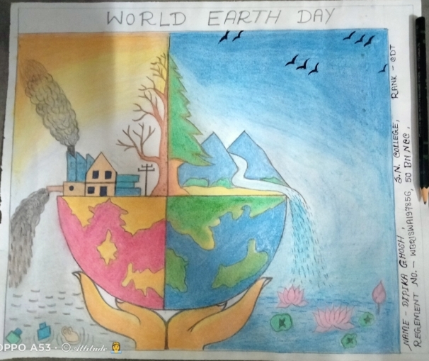 World earth day drawing / Earth day drawing / save earth drawing #earthday  #worldearthdat #saveearth | Earth drawings, Save earth drawing, Earth day  drawing
