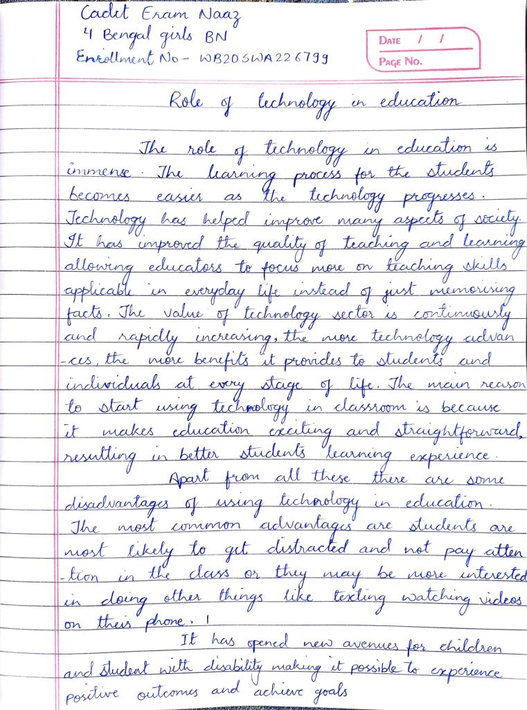 the role of technology in education essay 750 words