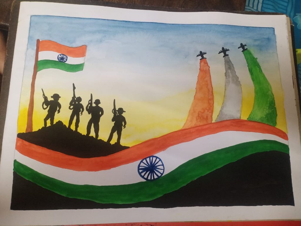 Independence Day Drawing / 15 August drawing for beginners / watercolor  drawing step by step - YouTube