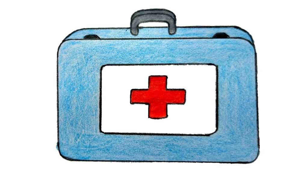 Vector Drawing Of A Medicinefilled First Aid Kit Vector, Wing Drawing,  Medicine Drawing, Design PNG and Vector with Transparent Background for  Free Download