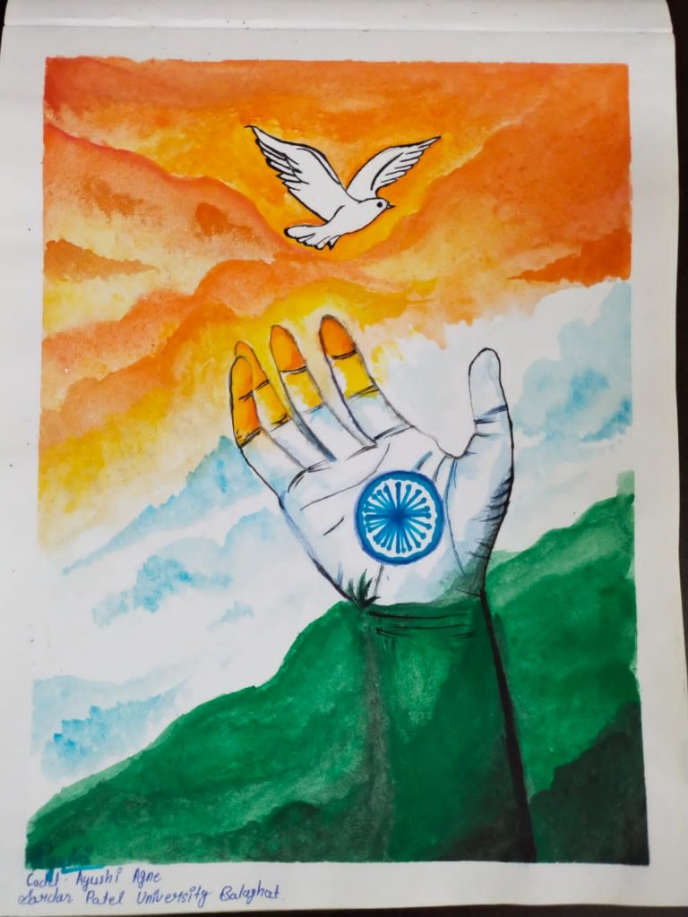 Tiranga Drawing with Pencil Colors 🇮🇳