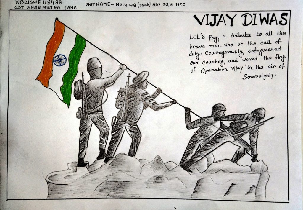 vector illustration of kargil vijay diwas
