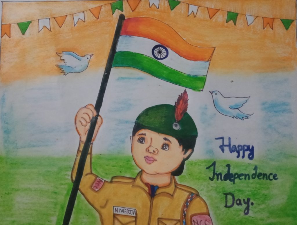 Free Vector | Watercolor indian independence day background with happy kids