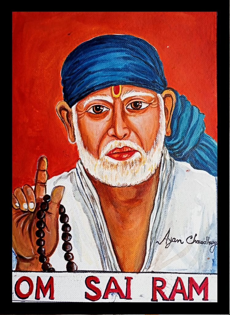 Buy Online | Sai baba Pencil Portrait at best price in India | Sai Art