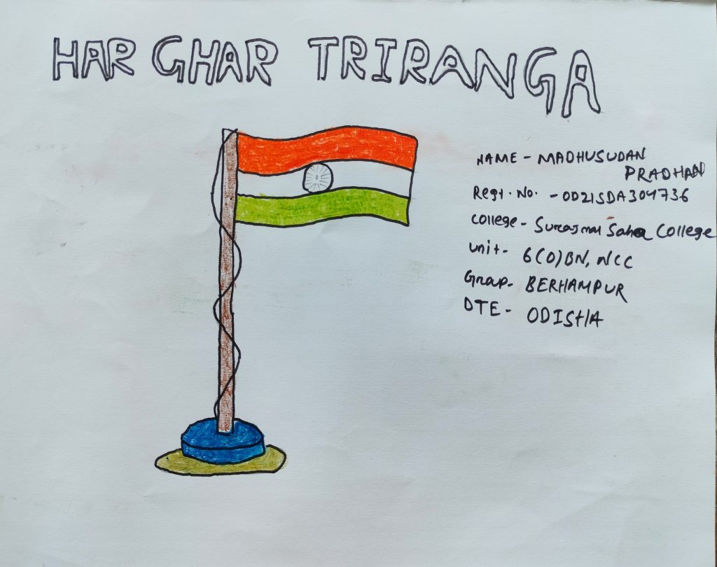 HAR GHAR TRIRANGA POSTER MAKING – India NCC