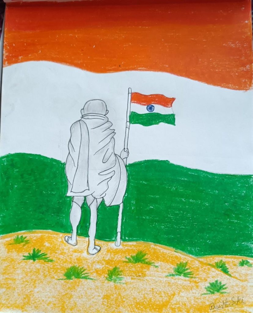 Independence Day Drawing of India, Easy drawing for beginners - YouTube