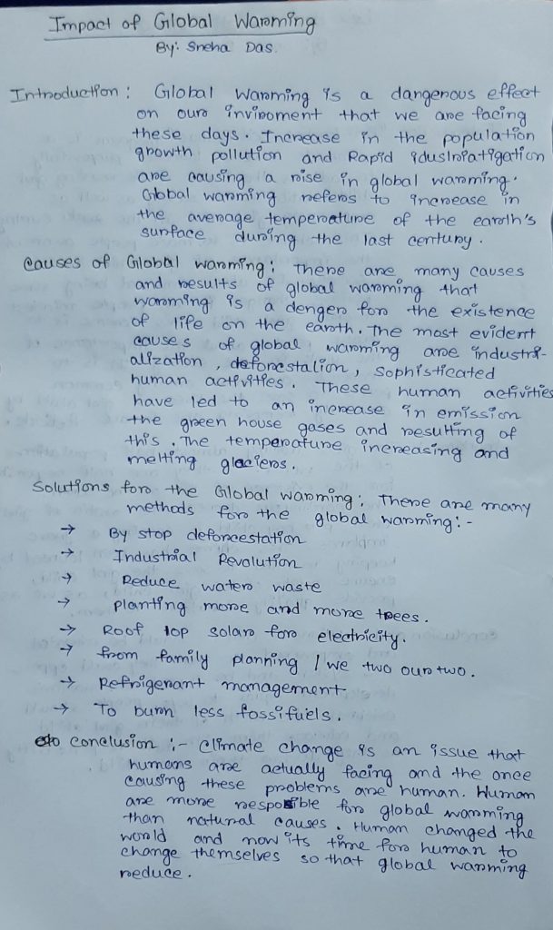 research paper on global warming in india