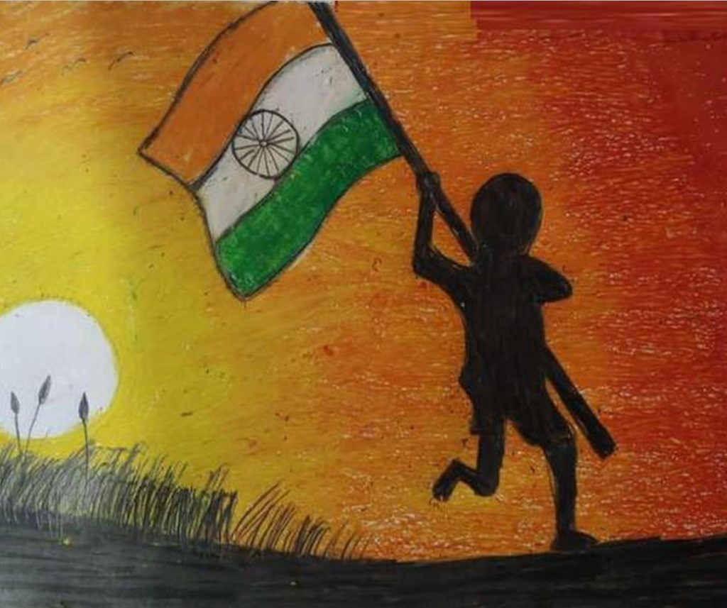 har ghar tiranga drawing/Azadi ka Amrit Mahotsav Drawing/Independence day  drawing/tiranga chitra | Independence day, Poster on, Poster