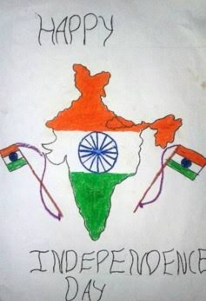 Creative drawing (Happy Independence Day) for kids - YouTube