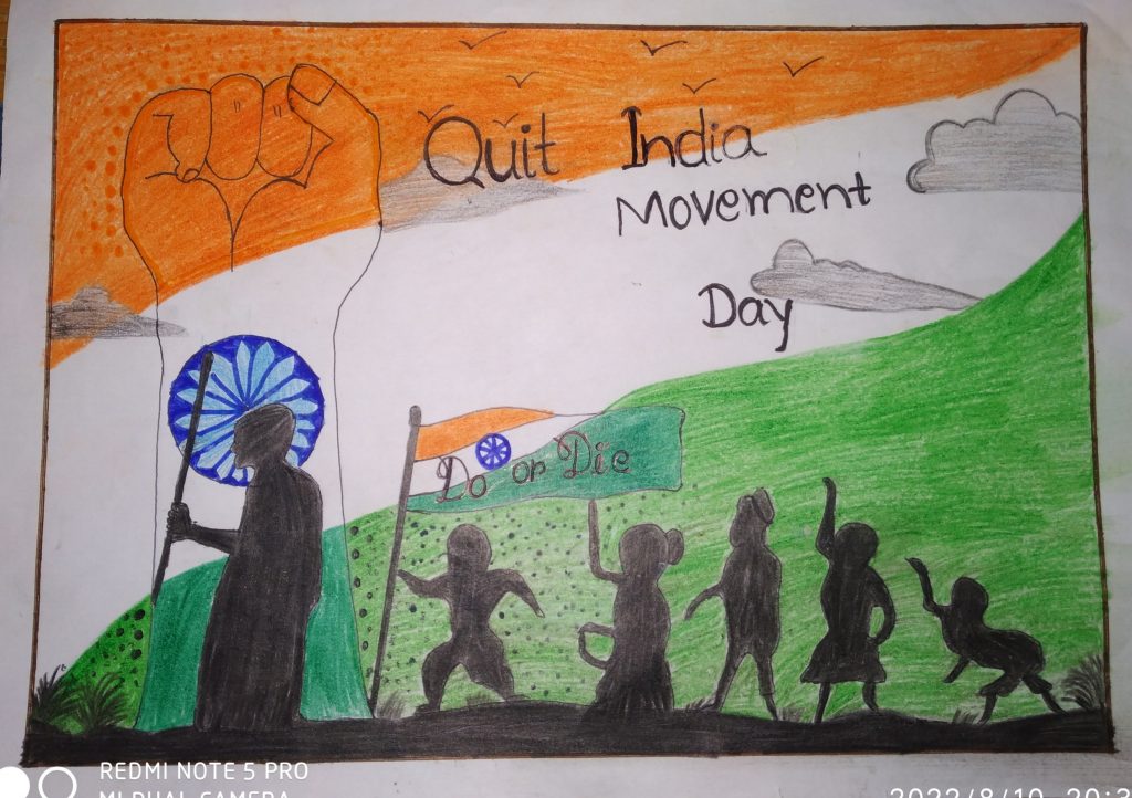 Poster On Quit India Day | Drawing & Painting Quit India Movement - YouTube