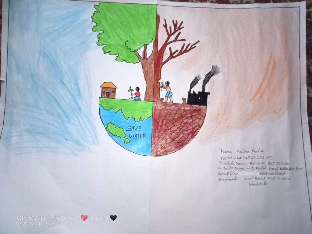 poster making save water save earth