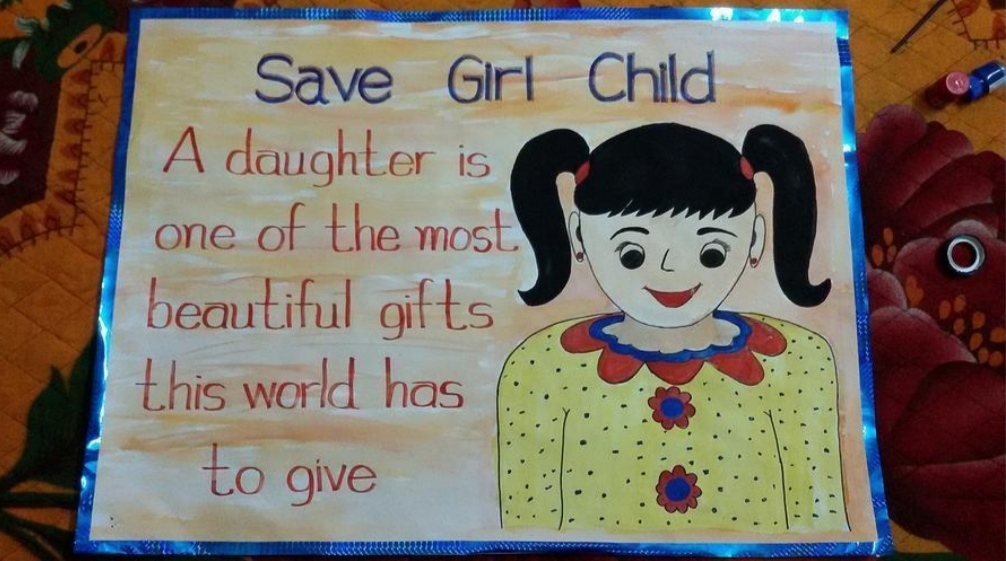 Save Girl Child Drawing / save girl child poster / International Day of girl  child day drawing - YouTube