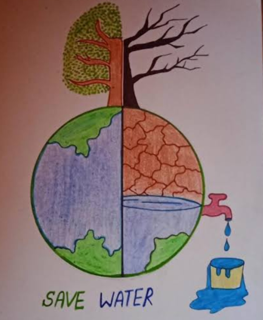 Save Water Easy Drawing / Save Water Save Life Drawing / World Water Day  Drawing - YouTube