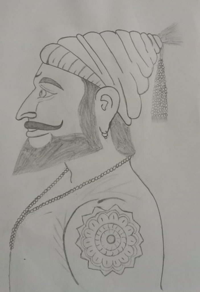 Chhatrapati Shivaji Maharaj Drawing CHECKOUT DRAWING TUTORIAL ON YOUTUBE-  Jyoti Gupta Art #sketch #art #sketches #sketchbook #sketch #... | Instagram
