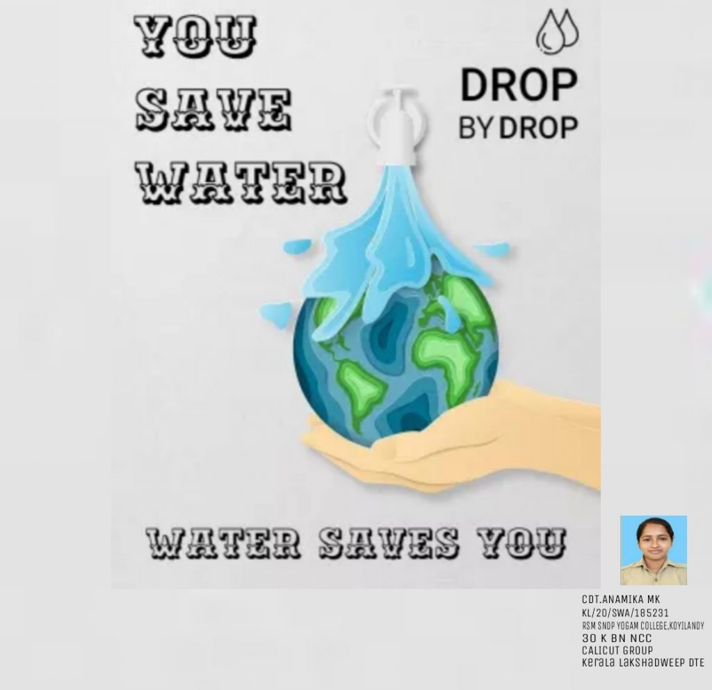 Save water – India NCC