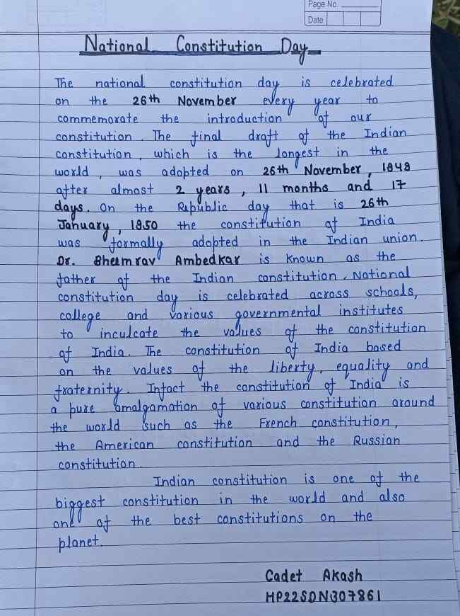 essay on indian constitution for class 4