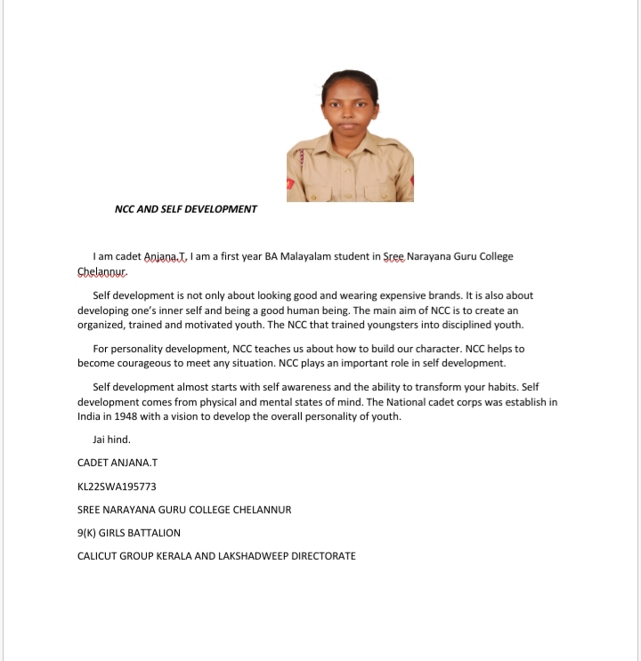 Ncc And Self Development India Ncc Ncc And Self Development India Ncc