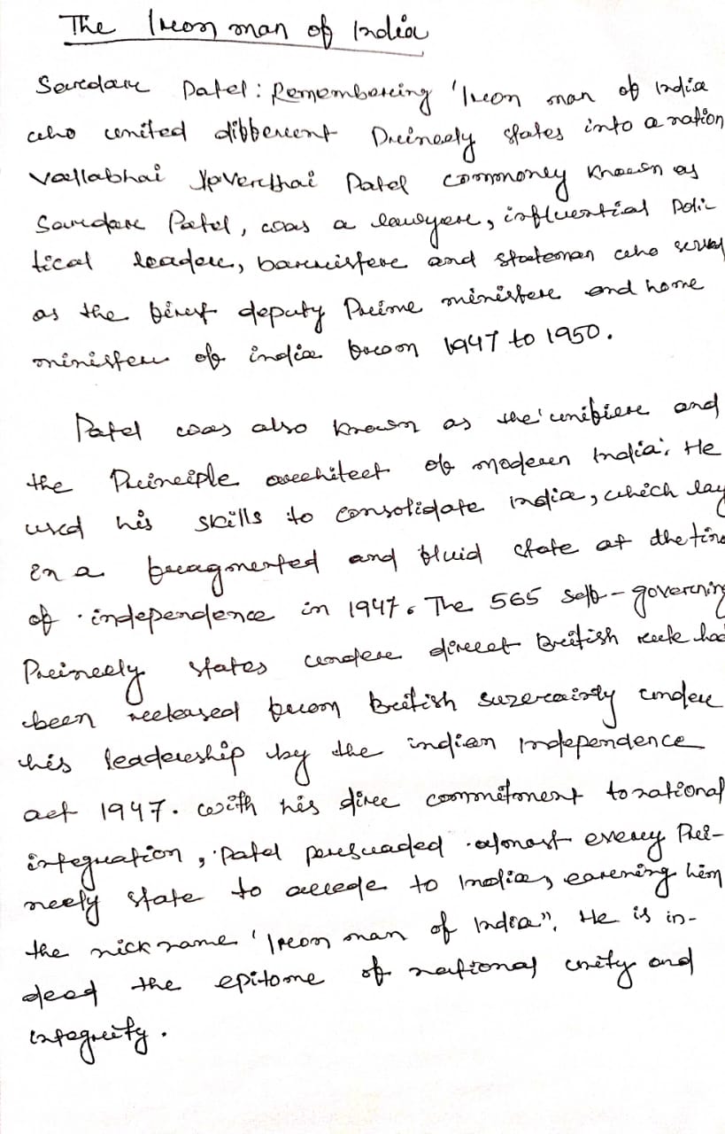 The iron man of India India NCC