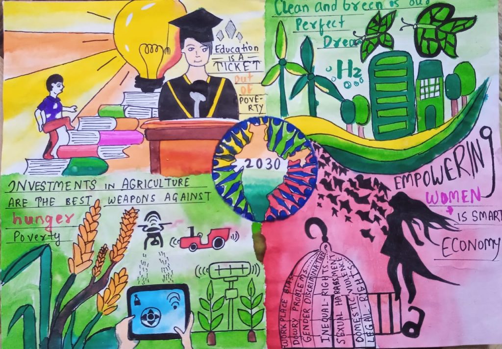 India in Future 2030 poster competition for Grade 4 | Vydehi School
