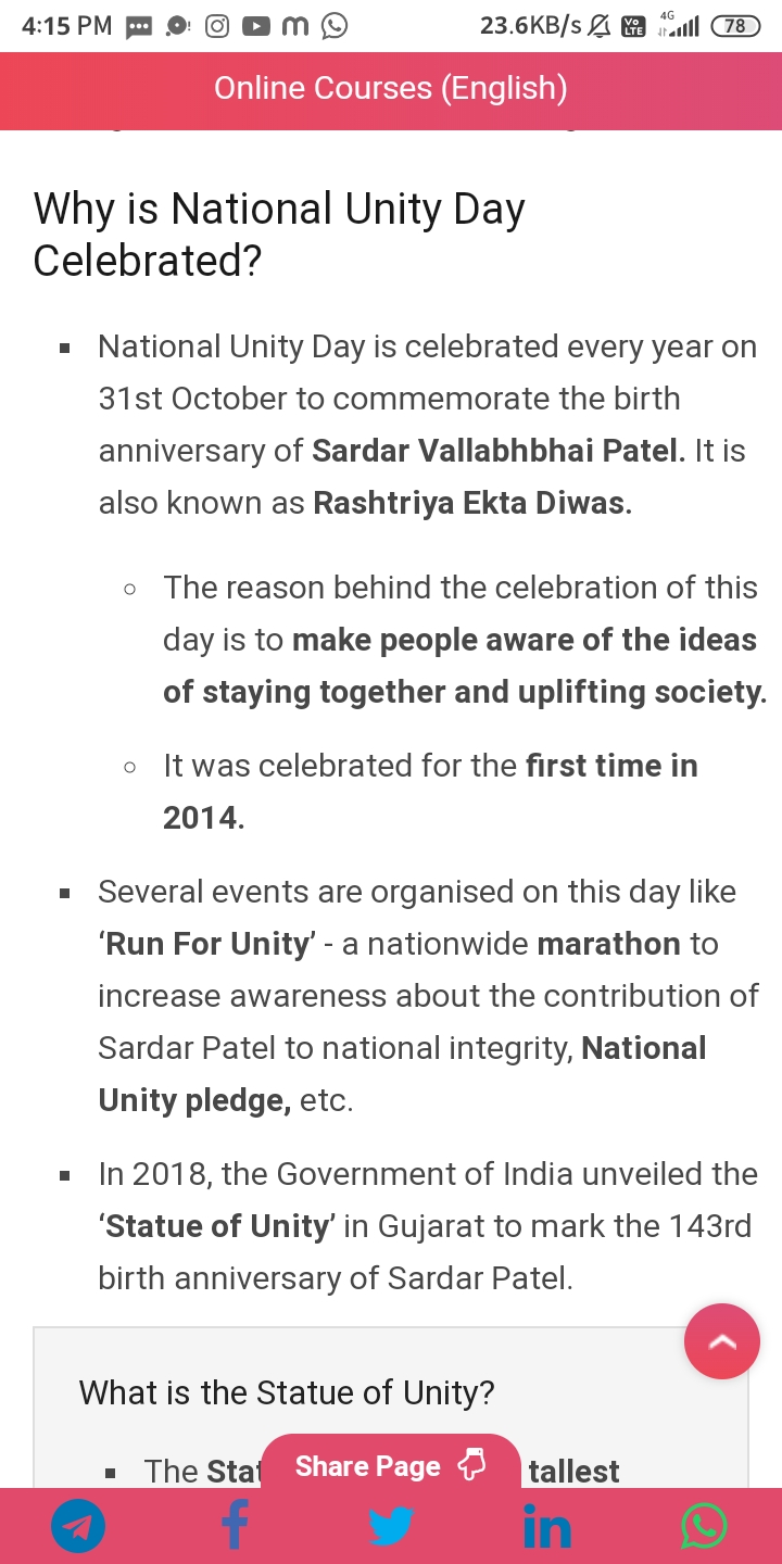 National Unity day – India NCC
