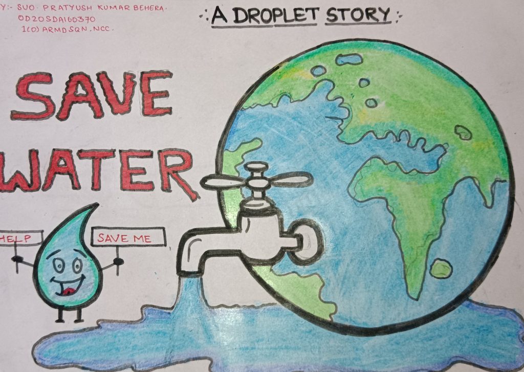 Save Nature Save Water || Poster Drawing easy with pencil - YouTube