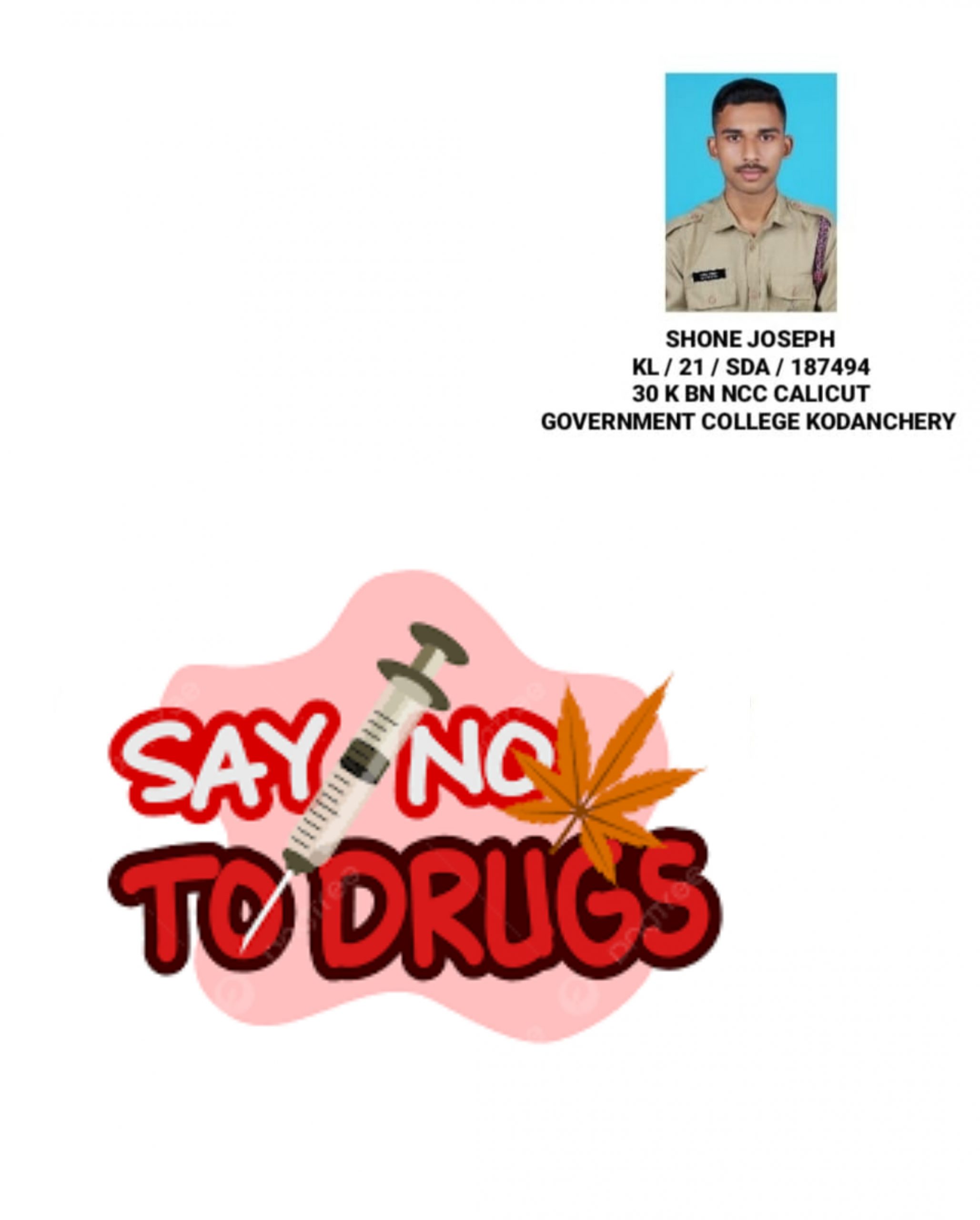 Say No To Drugs India Ncc 6854