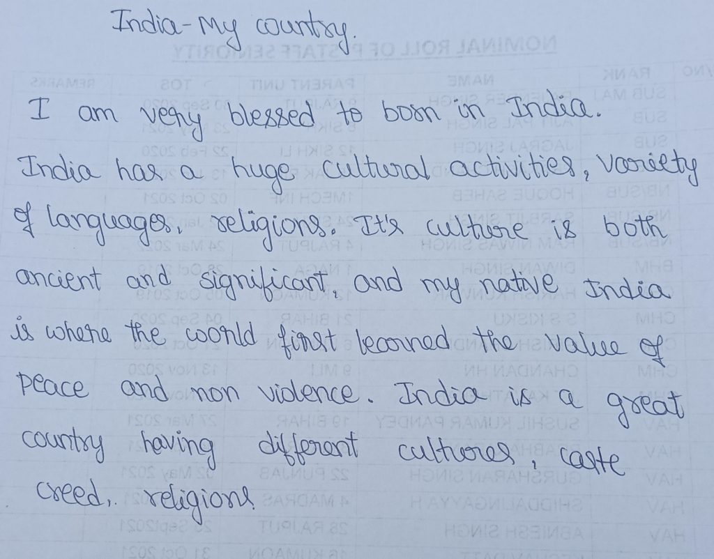 topic about my country india