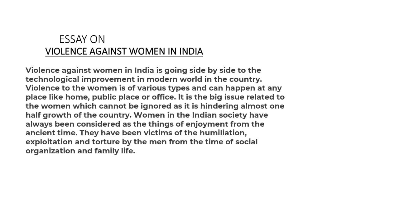 Violence Against Women In India – India NCC