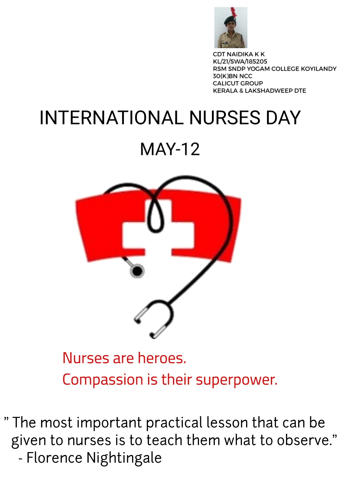 International nurses day India NCC