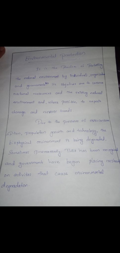 essay on environment protection in india