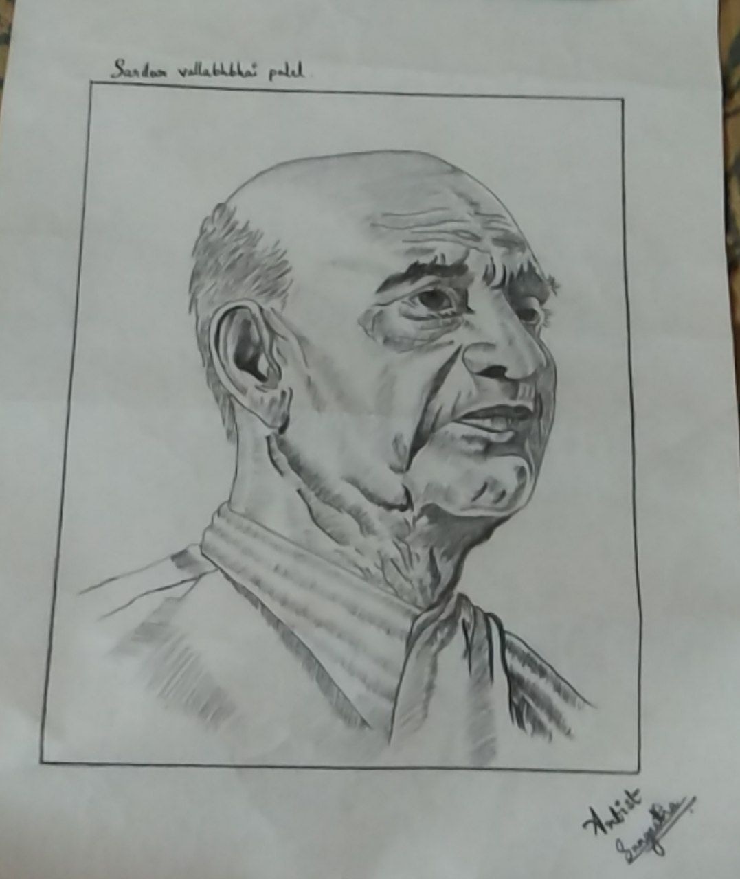Sardar Vallabhbhai Patel Pencil Drawing / Indian freedom fighter Drawing/pencil  Sketching - YouTube