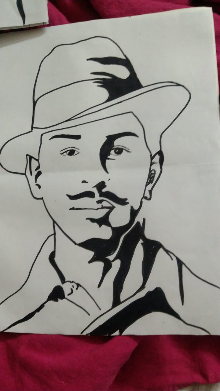 Bhagat Singh Pencil Drawing - How to Sketch Bhagat Singh using Pencils :  DrawingTutorials101.com