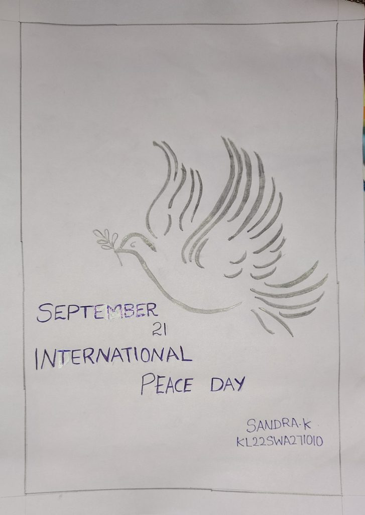 21 september Peace day. Dove and earth vector sign. Simple one single line  drawing. Stock Vector | Adobe Stock