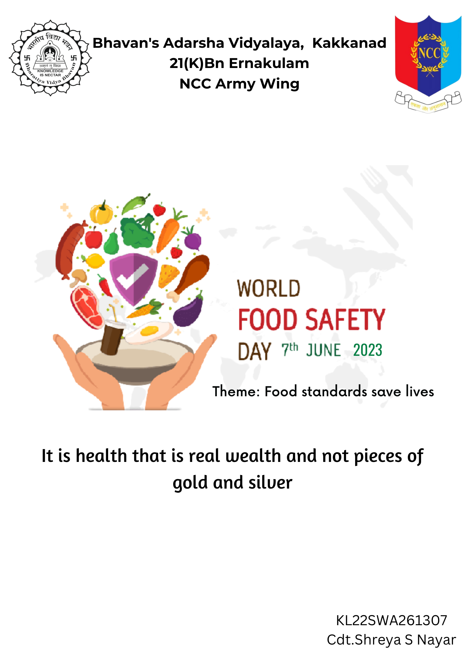 World Food Safety Day India Ncc 4651