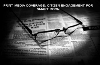Print Media Coverage – Citizen Engagement for Smart Doon