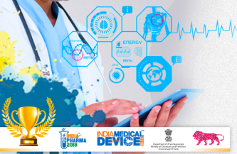 इंडिया फार्मा और इंडिया मेडिकल डिवाइस एक्सपो 2018 के लिए ब्रोशर डिजाइनिंग के लिए आयोजित  प्रतियोगिता के  विजेता की घोषणा
