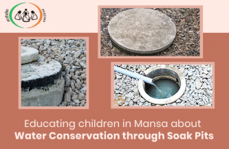 Educating Mansa Children about conservation of water through Soak Pits