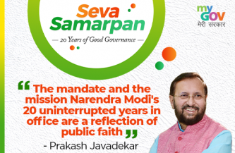 The mandate and the mission, Narendra Modi’s 20 uninterrupted years in office are a reflection of public faith- By Prakash Javadekar
