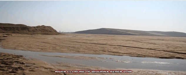 River closure of bhairwa reservoir