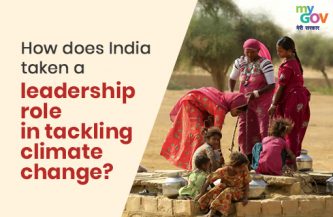 How does India taken a leadership role in tackling climate change?