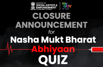 Closure Announcement for Nasha Mukt Bharat Abhiyaan Quiz